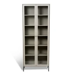 Mavis Display & Glass Cabinets*Volt display cabinet 190 cm , Details in black Beige