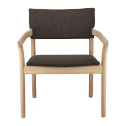 Gärsnäs Armchairs & Footstools*Vyn armchair upholstered back, Monocoat natural-Lido 46 Mole Brown