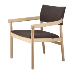 Gärsnäs Armchairs & Footstools*Vyn armchair upholstered back, Monocoat natural-Lido 46 Mole Brown