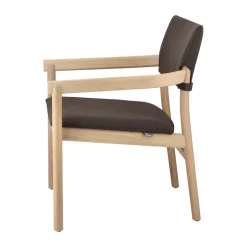 Gärsnäs Armchairs & Footstools*Vyn armchair upholstered back, Monocoat natural-Lido 46 Mole Brown