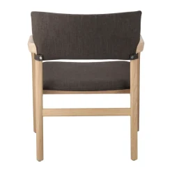 Gärsnäs Armchairs & Footstools*Vyn armchair upholstered back, Monocoat natural-Lido 46 Mole Brown