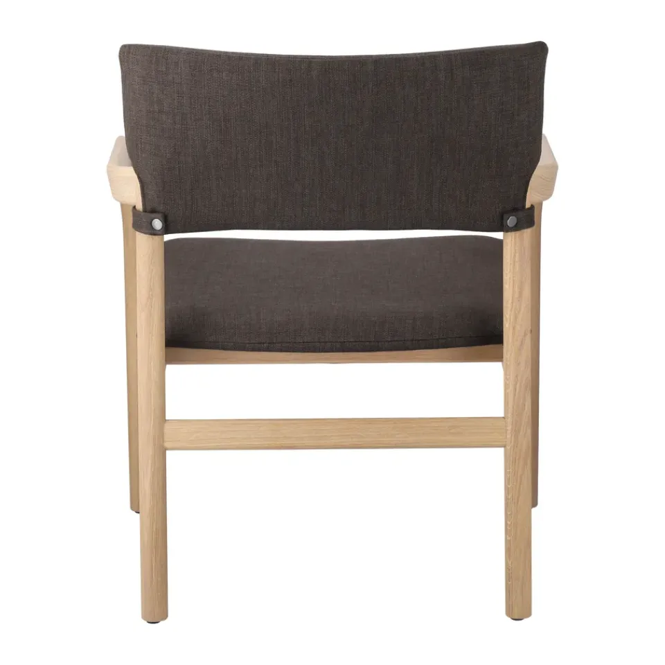 Gärsnäs Armchairs & Footstools*Vyn armchair upholstered back, Monocoat natural-Lido 46 Mole Brown