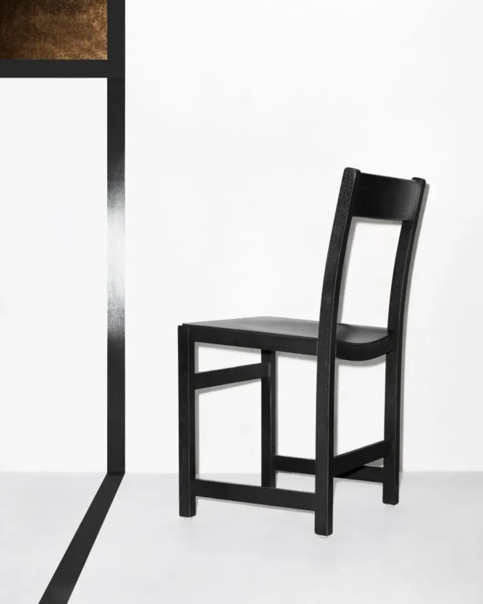 Massproductions Chairs*Waiter chair, stained beech Black