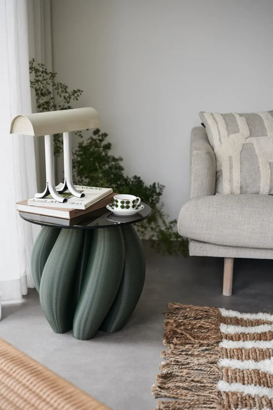 Ekbacken Studios Side Tables*Water lily side table Ø50 cm, Olive Green