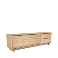 Ethnicraft T.V & Media Units|Dressers & Sideboards*Wave media unit 60x210 cm, Hardwax oiled oak Beige