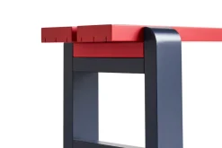 HAY Garden Sofas & Garden Benches*Weekday bench Duo 111x23 cm lacque pine, Wine -steel blue Red