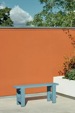 HAY Garden Sofas & Garden Benches*Weekday bench 111x23 cm lacquered pine, Azure Blue