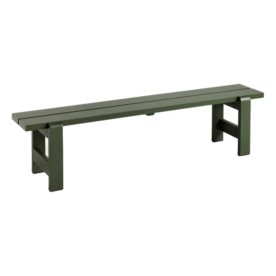 HAY Garden Sofas & Garden Benches*Weekday bench 190x32 cm lacquered pine, Olive Green