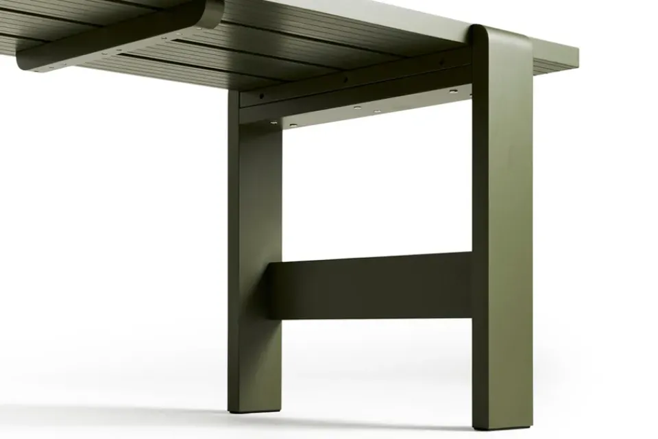 HAY Table For Outdoor Use*Weekday table 180x66 cm lacquered pine, Olive Green