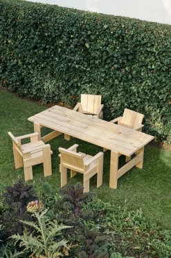 HAY Table For Outdoor Use*Weekday table 230x83 cm lacquered pine, Natural Beige