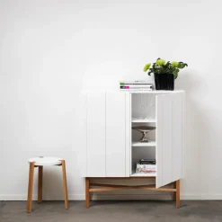 A2 Display & Glass Cabinets*White Cabinet cabinet, oak BrownWhite