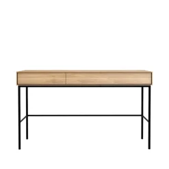 Ethnicraft Desks*Whitebird desk 77x127 cm, Oak 2 doors Beige