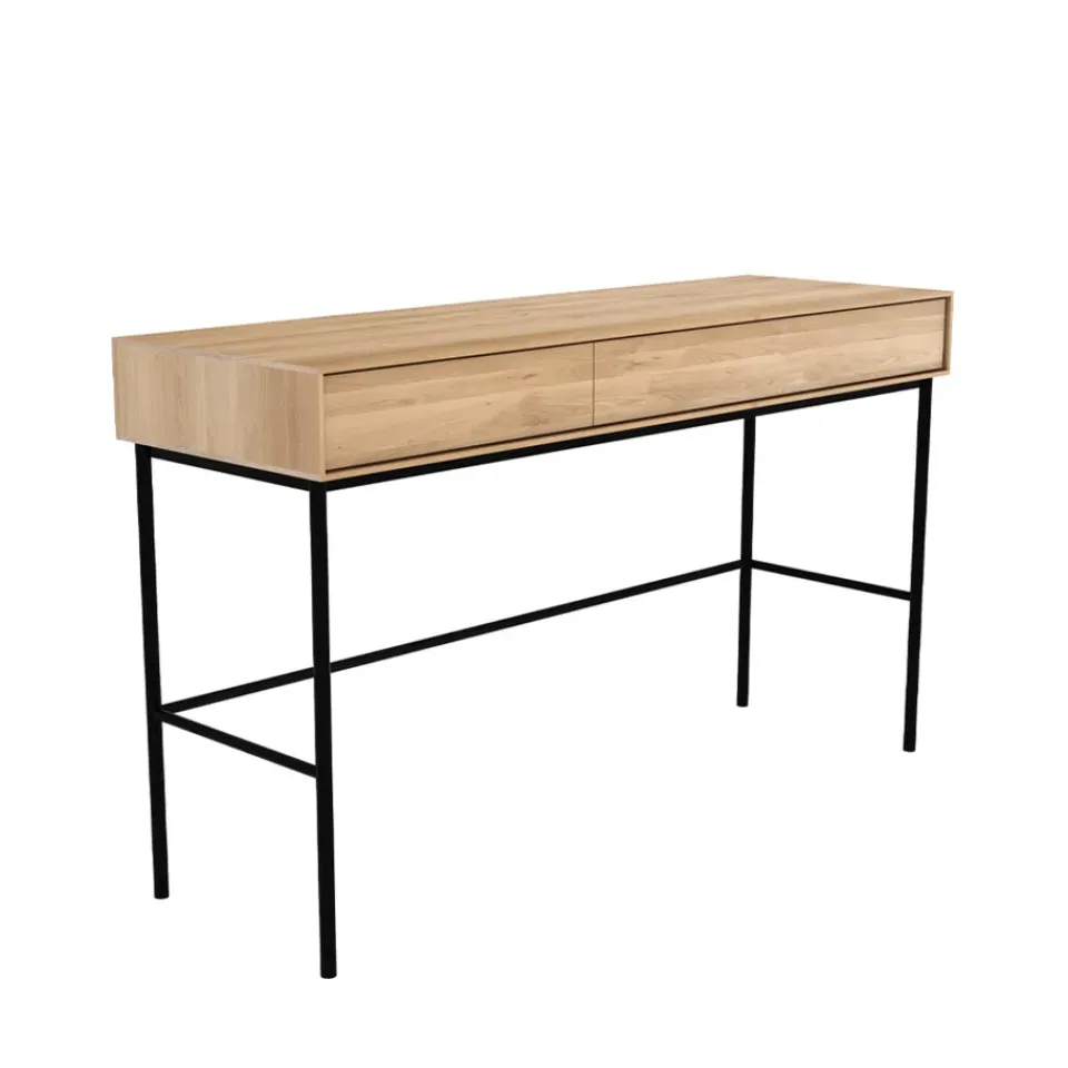 Ethnicraft Desks*Whitebird desk 77x127 cm, Oak 2 doors Beige