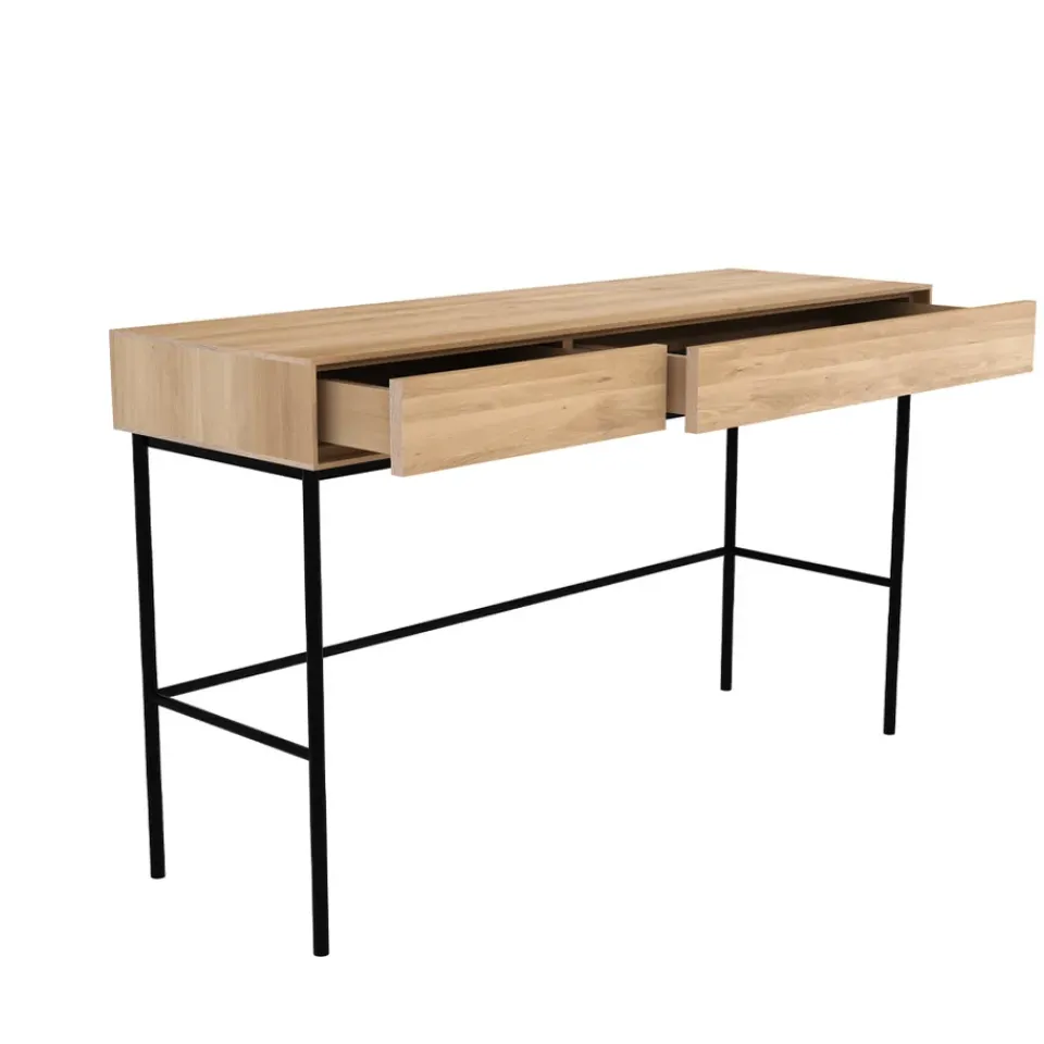 Ethnicraft Desks*Whitebird desk 77x127 cm, Oak 2 doors Beige