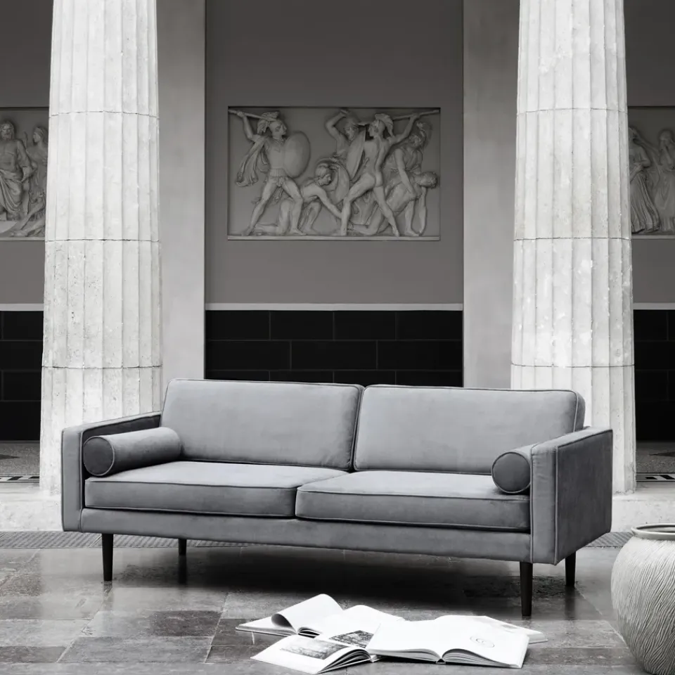 Broste Copenhagen Sofas*Wind sofa, Drizzle , 2-seater Grey