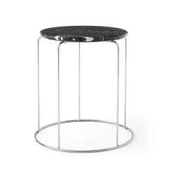 &Tradition Dining Tables*Wire Stool VP11 tabletop Ø38 cm, Marble Nero Marquina Black