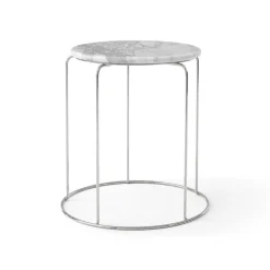 &Tradition Dining Tables*Wire Stool VP11 tabletop Ø38 cm, Marble Bianco Carrara White