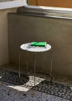 &Tradition Dining Tables*Wire Stool VP11 tabletop Ø38 cm, Marble Bianco Carrara White