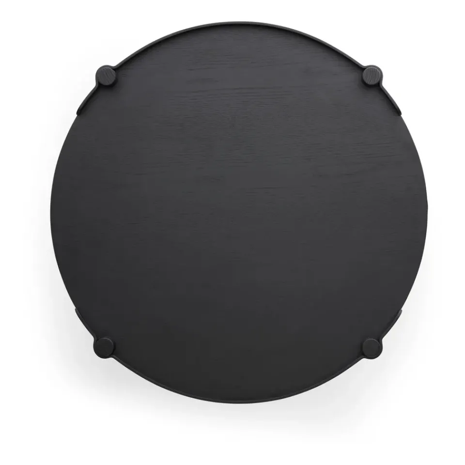 Cooee Design Coffee Tables*Woody table Ø80 cm, stained oak Black