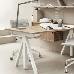 Works Desks*desk table top, Oak, 140 cm BrownWhite