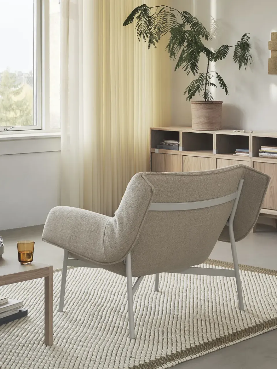 Muuto Armchairs & Footstools*Wrap Lounge Chair, Ecriture 240-grey BeigeGrey