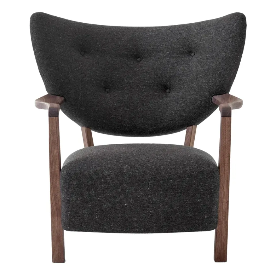 &Tradition Armchairs & Footstools*Wulff Lounge Chair ATD2 armchair, Oiled walnut-Hallingdal Black