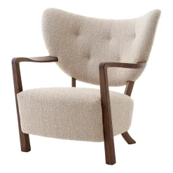 &Tradition Armchairs & Footstools*Wulff Lounge Chair ATD2 armchair, Oiled walnut-Karakorum Beige