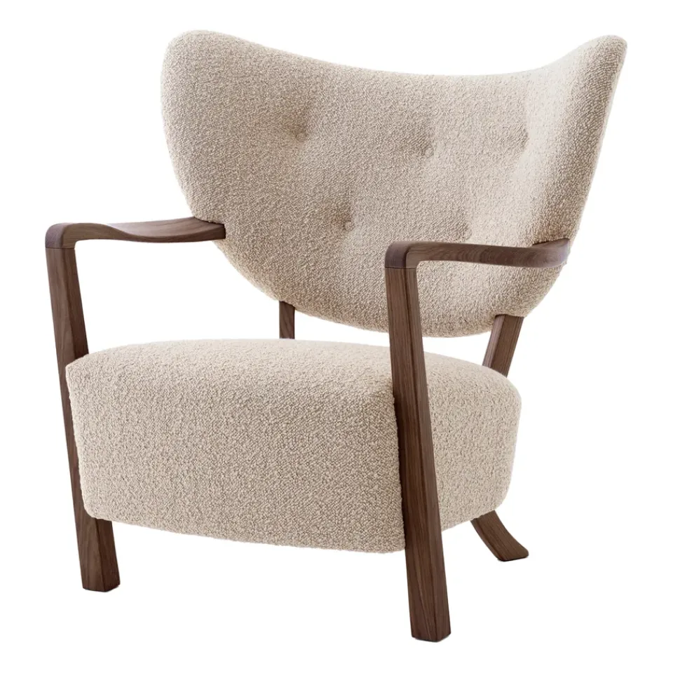 &Tradition Armchairs & Footstools*Wulff Lounge Chair ATD2 armchair, Oiled walnut-Karakorum Beige