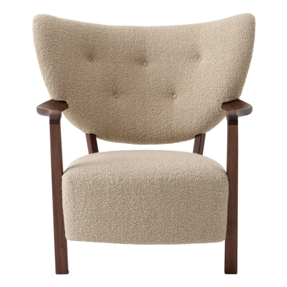 &Tradition Armchairs & Footstools*Wulff Lounge Chair ATD2 armchair, Oiled walnut-Karakorum Beige