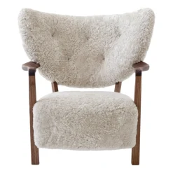 &Tradition Armchairs & Footstools*Wulff Lounge Chair ATD2 armchair, Oiled walnut-Moonlight Beige