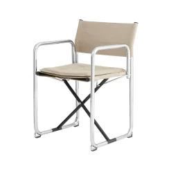 Lammhults Chairs*X75-2 armchair, Natural linen-chrome Beige