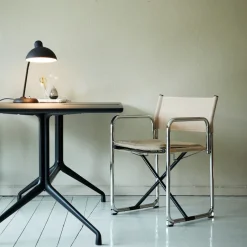 Lammhults Chairs*X75-2 armchair, Natural linen-chrome Beige