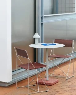 HAY Balcony Furniture*X-Line Indoor Outdoor chair, Iron -hot galvanised Red