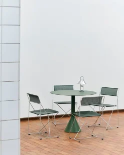 HAY Balcony Furniture*X-Line Indoor Outdoor chair, Autumn -hot galvanised Green