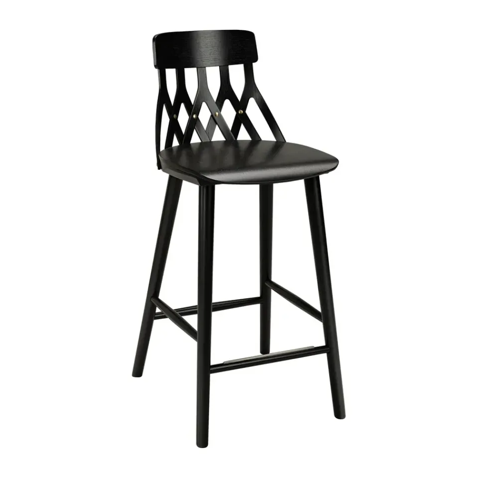 Hans K Bar Stools*Y5 bar stool 74 cm, Stained ash Black