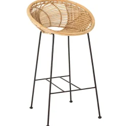 Bloomingville Bar Stools*Yonne bar stool rattan, nature Black