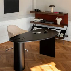 Audo Copenhagen Shelves & Shelving Systems*Zet shelving system, Oak stained, 1x4, steel base Black