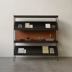 Audo Copenhagen Shelves & Shelving Systems*Zet shelving system, Oak stained, 1x4, steel base Black