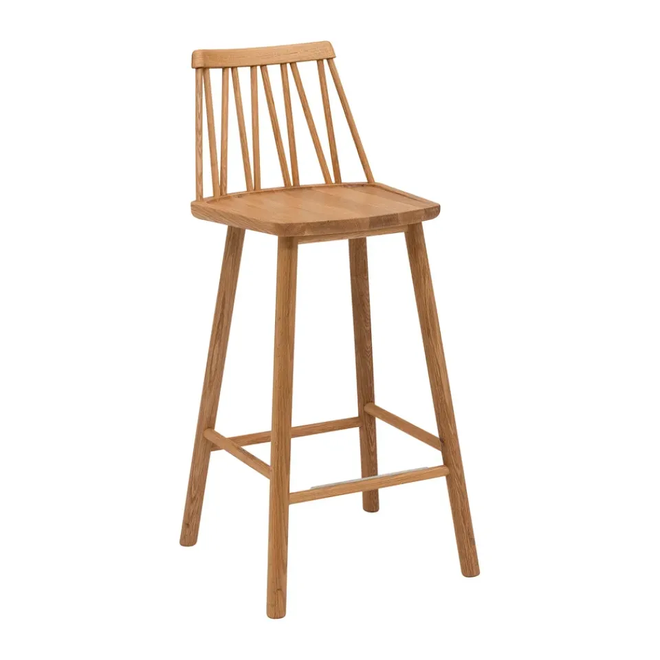 Hans K Bar Stools*ZigZag bar stool 63 cm, Oiled oak Brown