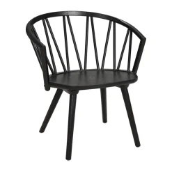 Hans K Armchairs & Footstools*ZigZag lounge chair, Stained black ash Brown