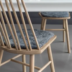 Hans K Seat Cushions & Pads*ZigZag pad chair, Sheep skin - Graphite Grey