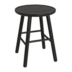 Hans K Stools*ZigZag stool 47cm, Stained ash Black